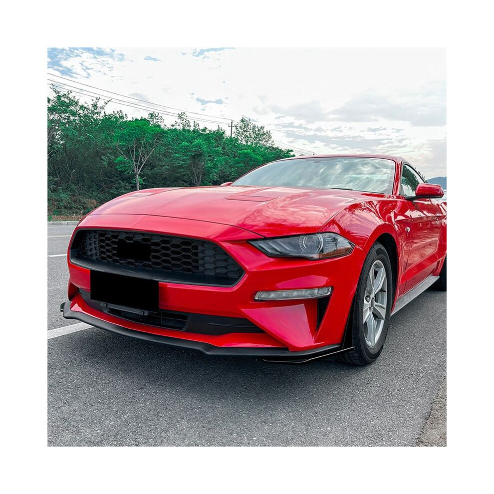 Front Bumper Lip Corner Spoiler Winglet Splitters For Mustang Mk6.5 2018-2023 Accessories Black 4713716583526