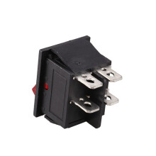 5X Rosse Luci Illuminato 4 Pin DPST / OFF Interruttore A Bilanciere 16A 20A 250V AC