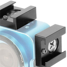 Cold Shoe Mount Aluminum Adapter Bracket Hot Shoe with 1/4 Thread for Camera Cage Flash Shoe Mount(6 PCS)