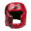 (Red) Wrestle Protective Headgear Adjustable Size PU Leather Soft Head Protector for Boxing 3