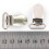 60 x Braces Clips Strap Hooks 20 mm Silver Coloured 3