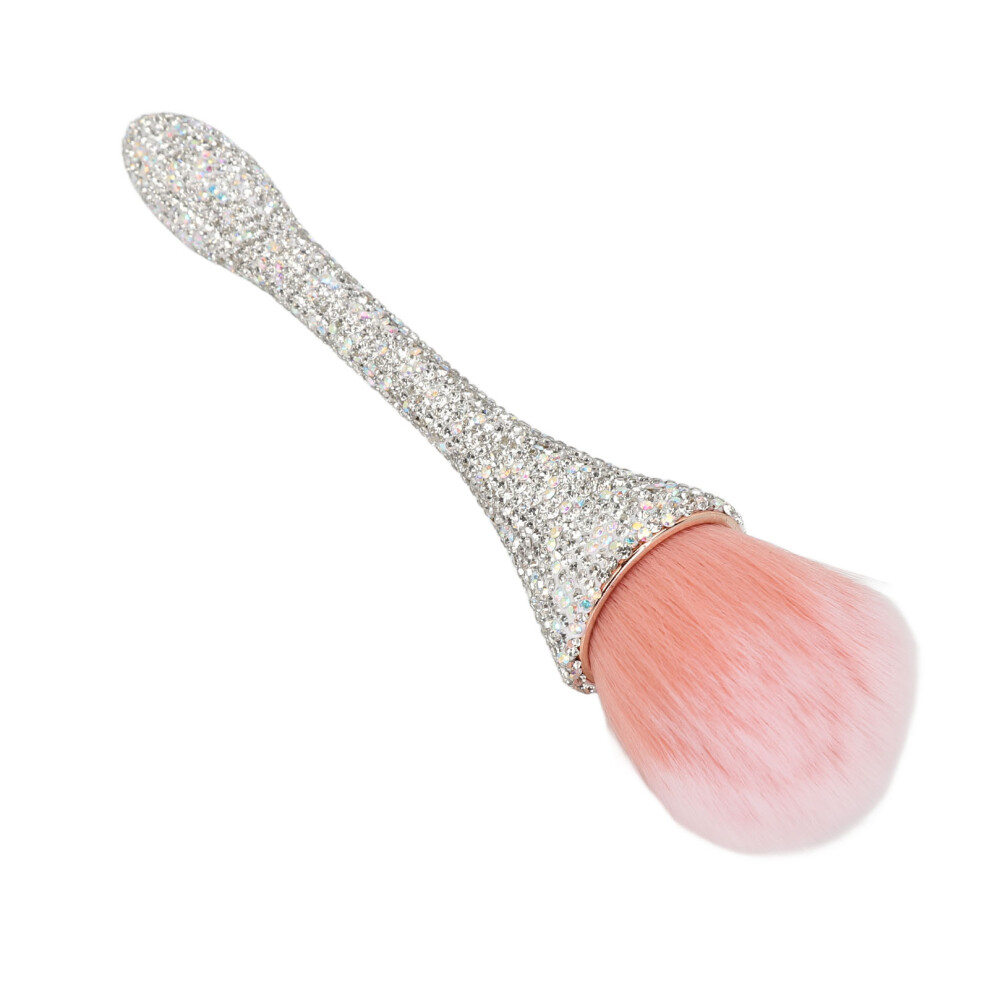White Nail Dust Cleansing Brush Abs Nylon Hair