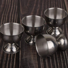12X Egg Cups Set Stainless Steel Eggs Hard Boiled Eggs and Soft Tray Tool Holders Kitchen, Silver