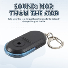 Anti-Lost Whistle Key Finder Wireless Alarm Tag Key Locator Keychain Tracker Whistle Sound LED Light Tracker