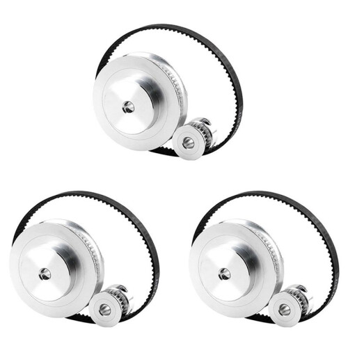 3X GT2 Timing Belt Pulley 60Teeth 20Teeth 5mm Reduction 1:3 Belt Width 6mm for 3D Printer Accessories
