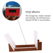 Vinyl Record Storage Holder - Acrylic Ends - Display Your Singles and LPs in This Modern Portable Rack Unit