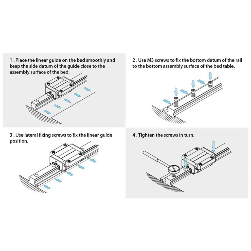 Mini Linear Bearing Slider Kit MGN12C 200mm
