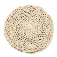 24Pcs Vintage Cotton Mat Round Hand Crocheted Lace Doilies Flower Coasters Lot Household Table Decorative