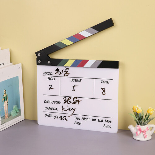 Wooden Movie Clapper Board Decor Prop 2
