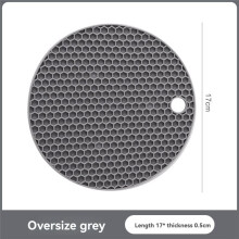 Round Heat-Resistant SiliconeMat Coffee Cup Mat Heat-Insulating Non-Slip Pot Mat Thickened Table Mat KitchenAccessorie C