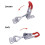 12X Pull  Clamp 6PCS Pull Action  Adjustable Toggle Clamp 150Kg 330Lbs Holding Capacity 4