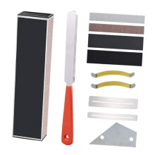 Guitar Luthier Tools Fret Leveling Kit with Fingerboard Protection and Ruler for Guitar and Bass