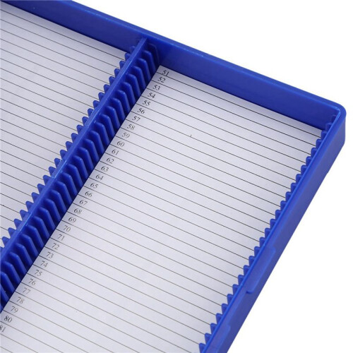 8X Royal  Plastic Rectangle Hold 100 Microslide Slide Microscope Box 1