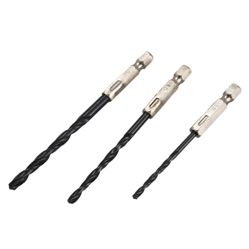 30 Pcs High Speed Steel Titanium Coated Drill Bits Set 3 4 5 mm Hex Shank 2