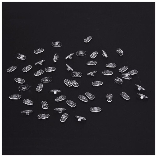 100 Pairs Silicone Eyeglass Nose Pads Oval Push 1
