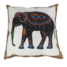 4X Indian Gestrickte Elefant Baumwolle Leinen Deko Kissen Fall Kissen Bezug Dekor