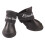 (Black, L) 4Pcs Waterproof Dog Boots Candy Color 4