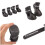 (Black, L) 4Pcs Waterproof Dog Boots Candy Color 7