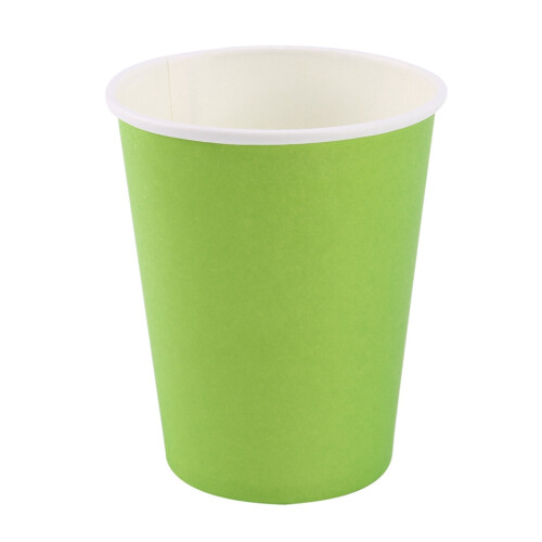 40 Paper Cups (9Oz) - Plain Solid Colours Birthday Party Tableware Catering(Green) 2