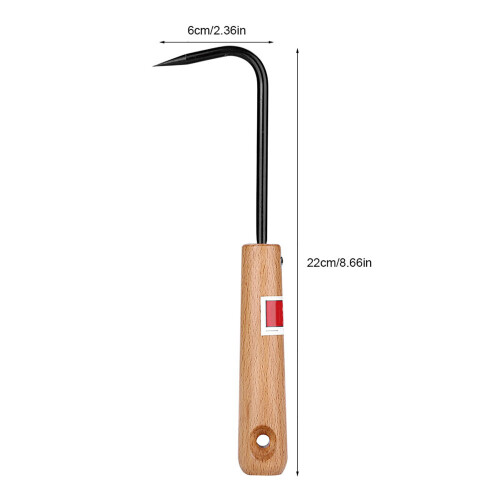 Sturdy Iron & Beech Bonsai Root Hook