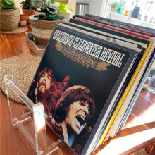 3X Supporto per Supporto per Dischi in Vinile Trasparente Scaffale per Dischi in Vinile Acrilico Con Display 50 LP