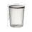 Large Transparent Plastic Garbage Bin with Lid, 23x28.5cm, Gray 2