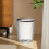 Large Transparent Plastic Garbage Bin with Lid, 23x28.5cm, Gray 5