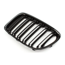 4x Glossy Black Front Bumper Dual Slat Front Kidney Grill Grille For- X1 Series E84 SDrive XDrive 2009-2015