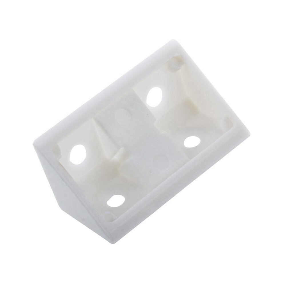 Furniture Cabinet Fastener Corner Braces Angle Brackets White 20Pcs 4712121581721
