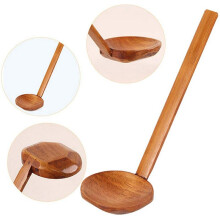 Japanese 8.5 Inch Ramen Handcrafted Wooden Soup Spoon Wooden Utensils Set for Kitchen, Wooden Hot Pot Spoon 30 Pcs