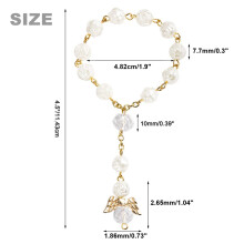 60 PCS Baptism Rosary Acrylic Rosary Beads  Rosaries Angel for the First Communion Baptism Party Favors