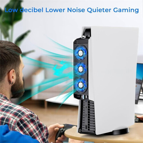 For PS5 Console Cooling Fan Gaming Console Temperature Control Cooling Heatsink Rear Cooling Quietly Speed Easy Use