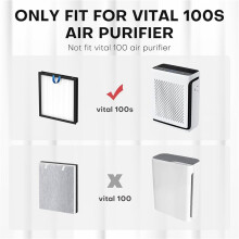 4 Packs Vital 100S Air Purifier Replacement Filter for LEVOIT Vital 100S, 3-in-1 HEPA Filter, Remove Dust, Pet Dander