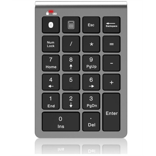 Number Pad Wireless & Wired USB Keypad 2-in-1, Rechargeable Numpad for Laptops, Desktop 2