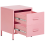 Beliani 2 Drawer Bedside Table MALAVI Metal Pink 4