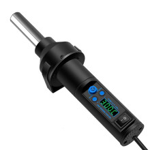 Secador de Pelo Caliente Ajustable con Temperatura, Secador de Pelo Digital PortáTil, Herramienta de Soldadura para Secador de Pelo Caliente (Enchufe