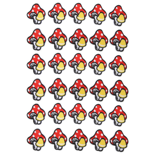 Mushroom Iron-On Patch 30Pcs 4.8x4.3cm Cotton 1