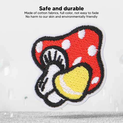 Mushroom Iron-On Patch 30Pcs 4.8x4.3cm Cotton 2
