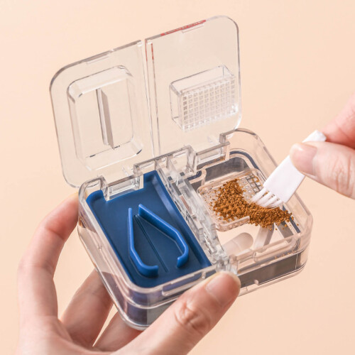 Mini Portable Pill Case Blue, Sealed Medicine Storage Box, 80g 2
