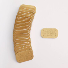 100Pcs Faux Leather Tags for Clothes Handmade Gift Handcraft Faux Leather Labels DIY Sewing Tags Garment Accessories