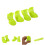(Yellow, M) 4Pcs Waterproof Dog Boots Candy Color 7