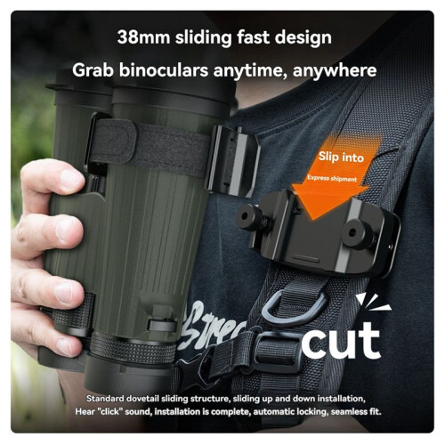 Telescope Mount 38MM Quick Release Plate 1/4 Screw Supports 360 Rotation for Monoculars Binoculars Backpack Mount 1