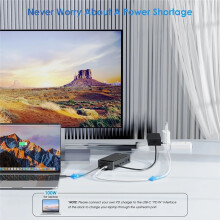 WAVLINK USB C 13-in-1 Docking Station Triple 4K@60Hz Display M.2 PCIe/ SSD Enclosure for Professionals and Gamers UK Plug