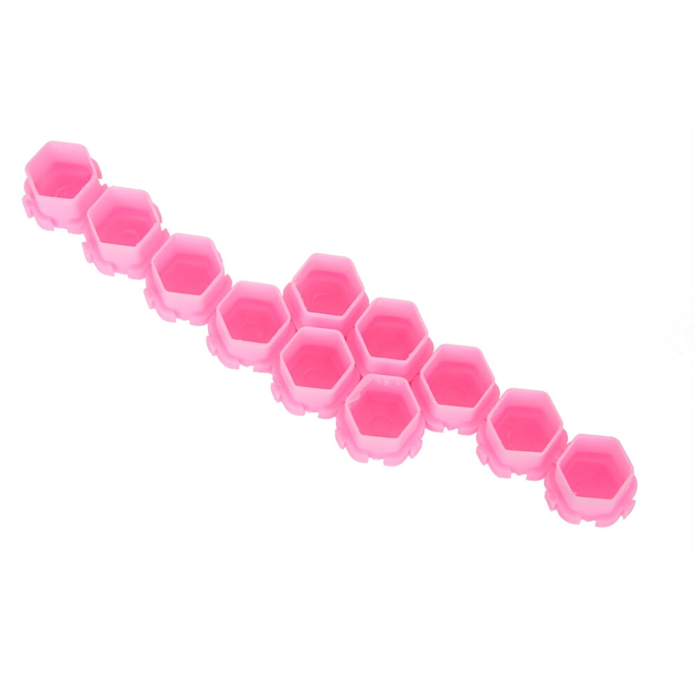 Pink 200Pcs Tattoo Ink Cups 20Mm X 21.5Mm Honeycomb Shape | Portable Pigment Holders
