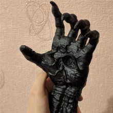 Witch'S Hand Wall Hanging Statues,Resin Retro Art Hanging Design Mounted Hang Decoration for Living Room (Black)