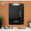 6 Pack Plastic Clipboards Black Clip Boards Low Profile Metal Clip Board Letter Size Bulk Class Set 9