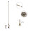4 Pieces Artificial Crystal Ceiling Fan Pull Chains Pull Chain Extension with Connector for Light Ceiling Fan Desk Lamp 9
