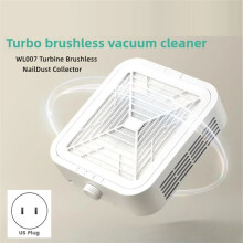 120W Turbine Brushless Nail Dust Remover Nail Speed Adjustable Vacuum Cleaner for Manicure with Removable Filter US Plug