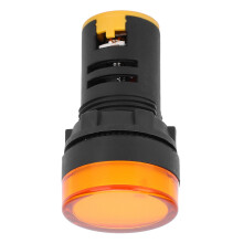 Gelbes Signal-Lampen-LED 24V Kunststoff, 22 mm Kompakte Kontrollleuchte