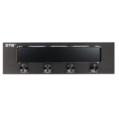 STW Multi-Function PC CPU 4 Channel Fan Controller Speed Control Adjuster LCD Cooling Front Panel 2